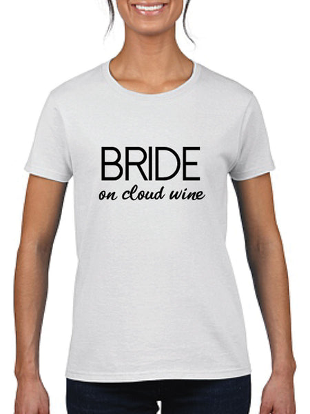 Bride On Cloud Wine Ladies T-Shirt