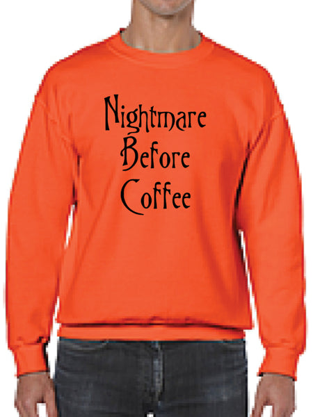 Nightmare Before Coffee Crewneck Sweater